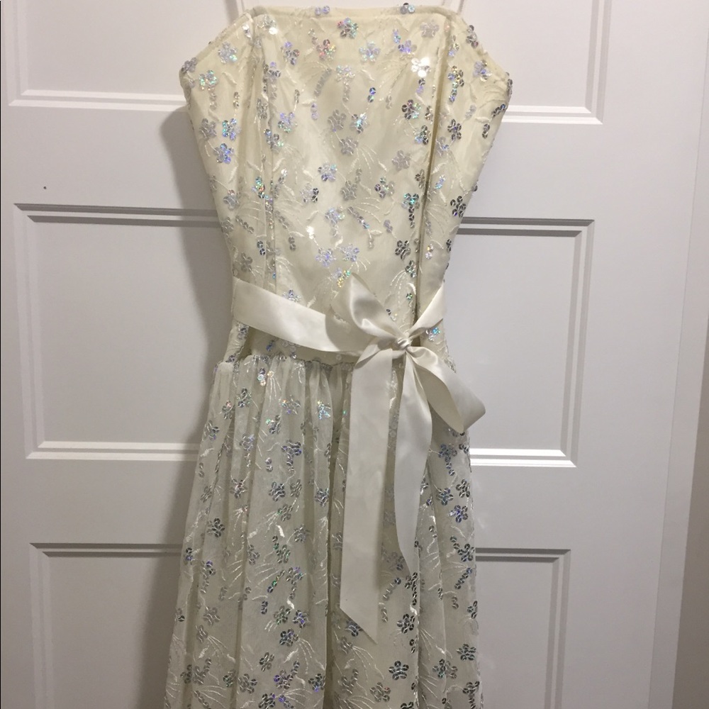 Chica’s Sequin Dress, Cream, XS